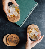 Engraved Wood Coaster Set - Olympus