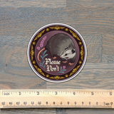 Please Don't Opossum Hex Sticker