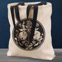 Raccoon + Opossum Hex Tote Bag