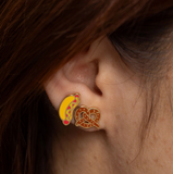 Hot Dog + Pretzel Earrings