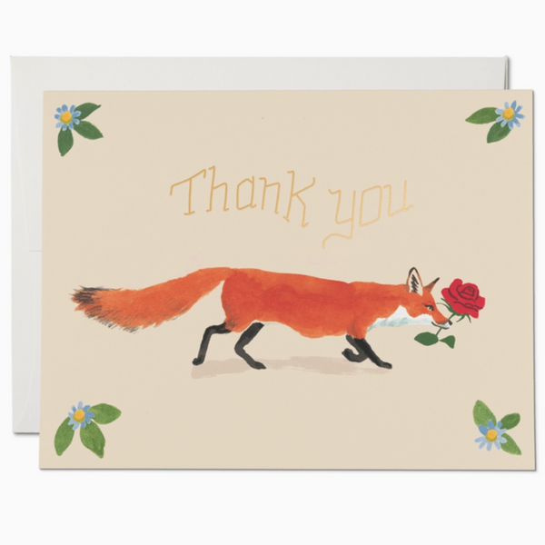 Foxy Thank You Card