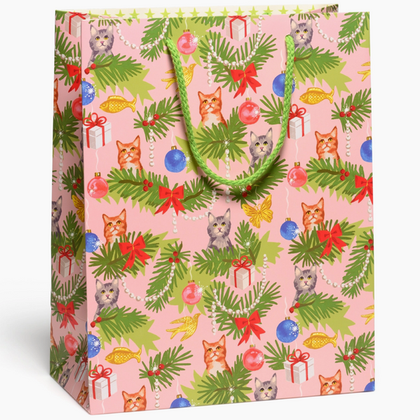 Large Christmas Cats Gift Bag