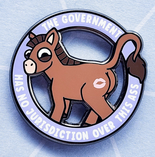 Political Donkey Enamel Pin