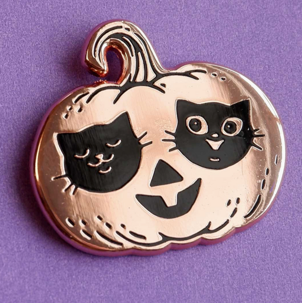 Pumpkittens Enamel Pin