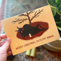 Mothman Merry Christmas Card