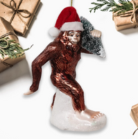 Glass Ornament - Bigfoot Santa