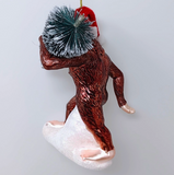 Glass Ornament - Bigfoot Santa