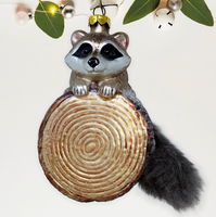 Glass Ornament - Woodland Raccoon