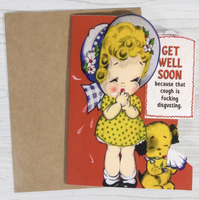 Disgusting Cough Get Well Soon Card