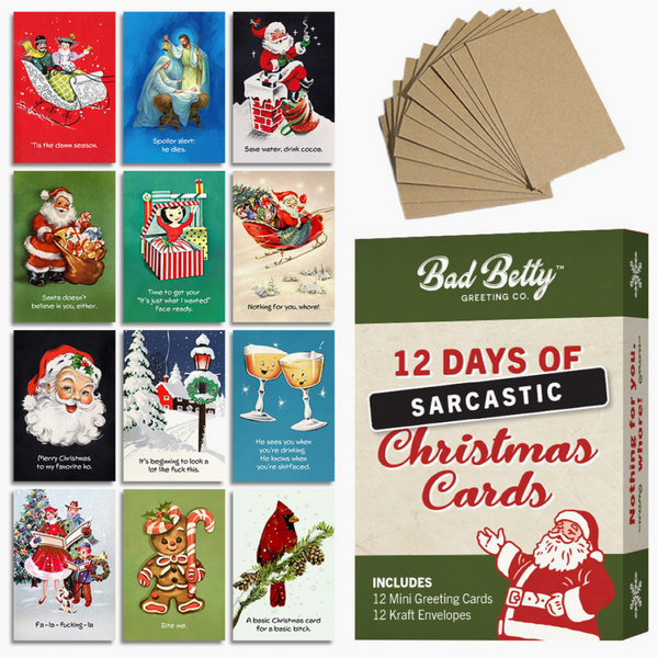 12 Days Of Sarcastic Christmas Card Set