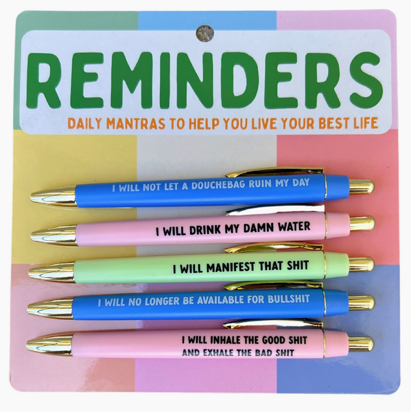 Daily Reminders Pen Set