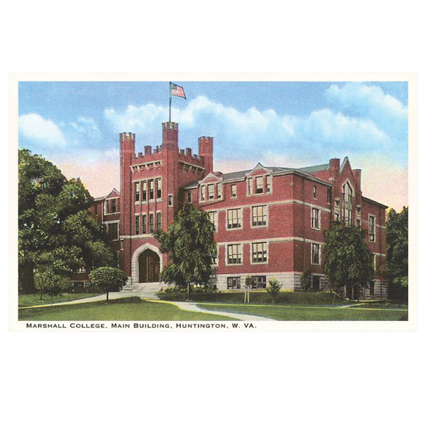 Vintage Style Postcard - Old Main, Marshall University