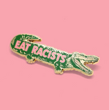 Alligator Eat Racists Enamel Pin