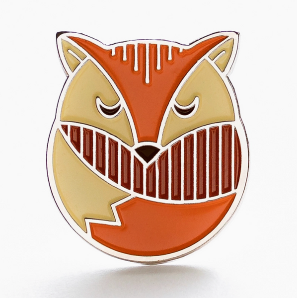 Midcentury Fox Enamel Pin