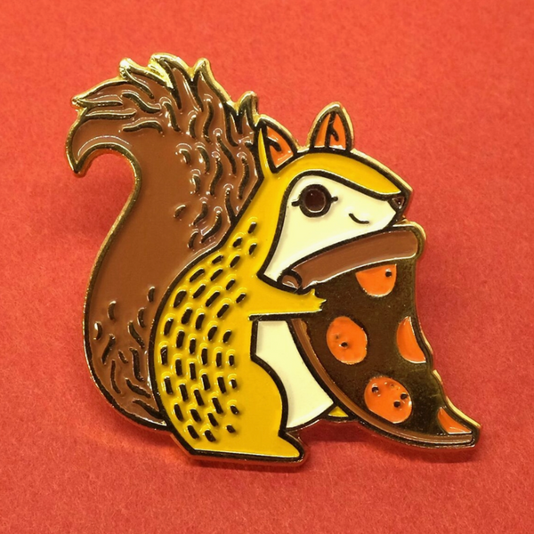 Pizza Squirrel Enamel Pin