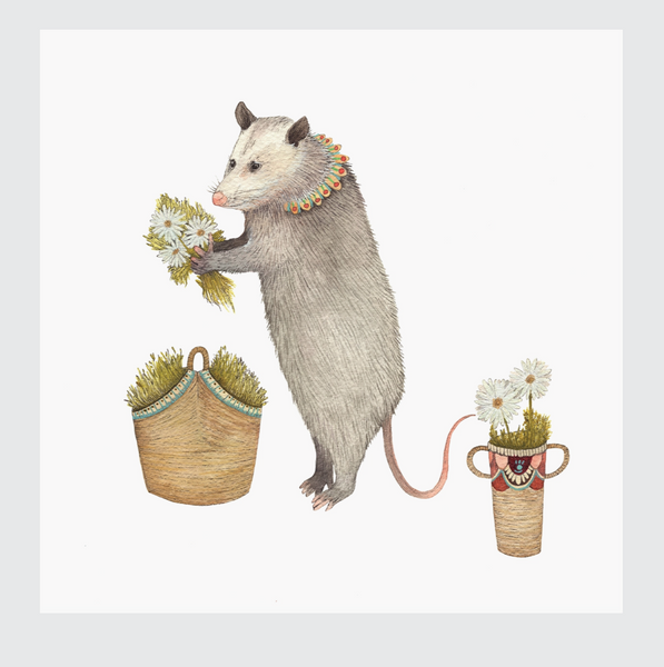 Flower Messenger: The Opossum Print