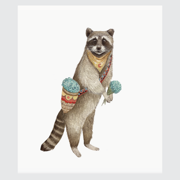 Flower Messenger: The Raccoon Print