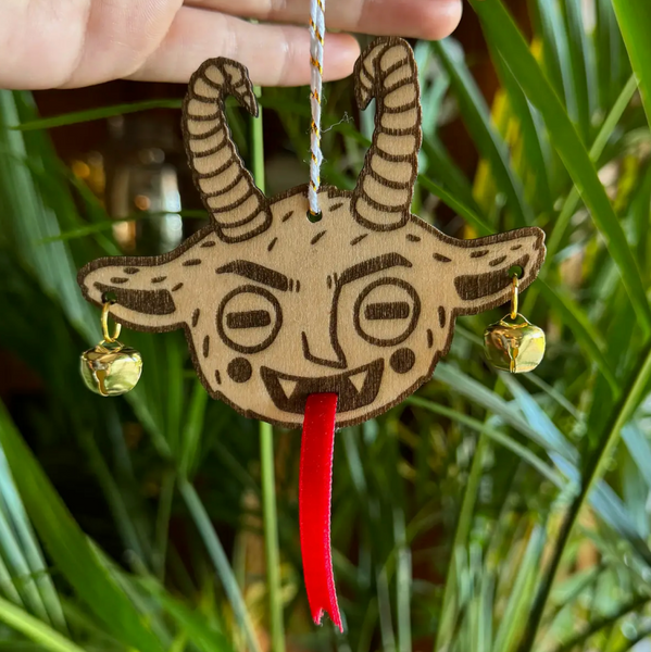 Engraved Wood Ornament - Krampus