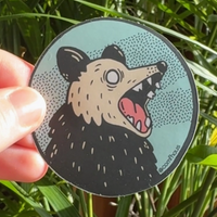 Zombie Opossum Sticker