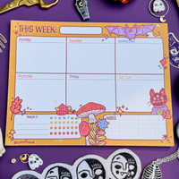 Spooky Cute Buddies Weekly Planner Pad