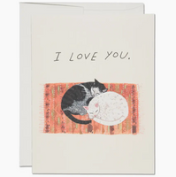 Cat Cuddle Love Card