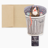 Pop-Up Card - Trash Can Opossum