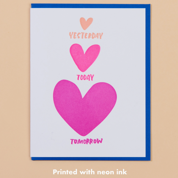 Yesterday Today Tomorrow Anniversary Card