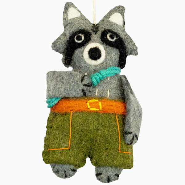 Felt Ornament - Camp Raccoon