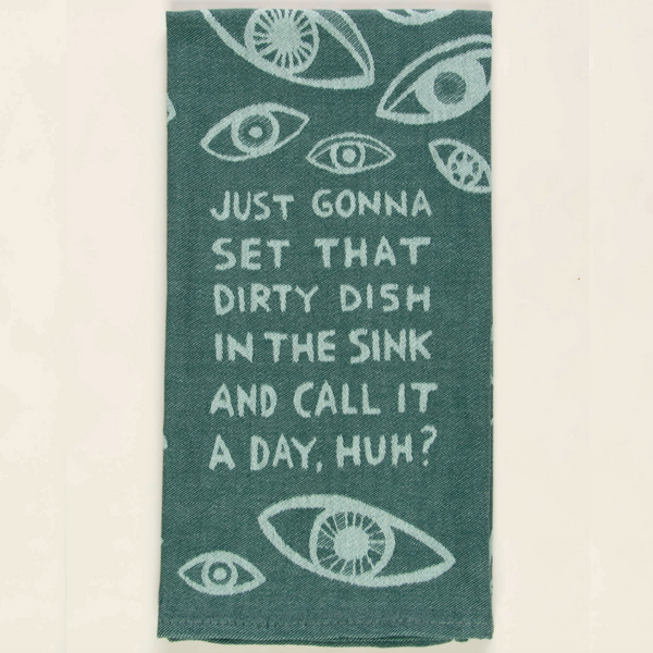 Woven Dish Towel - Dish In The Sink