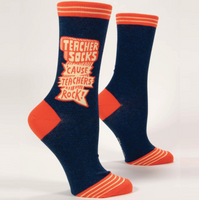 Blue Q Women's Crew Socks - Teachers Rock