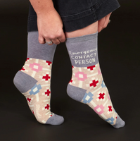 Blue Q Women's Crew Socks - Emergency Contact Person