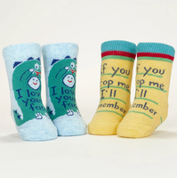 Blue Q Baby Socks - Love Your Face / If You Drop Me