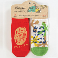 Blue Q Baby Socks - Little Burrito / Blame Your Farts