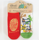 Blue Q Baby Socks - Little Burrito / Blame Your Farts