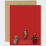 Krampus Opossum Holiday Card