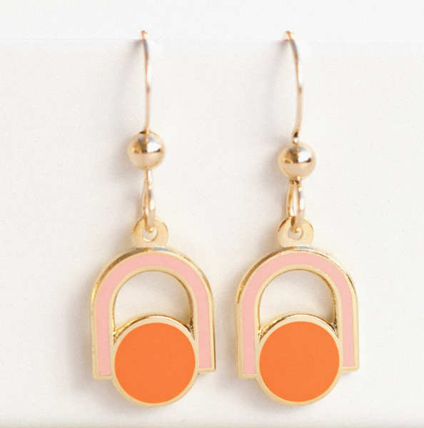 Circle Arch Mini Drop Earrings