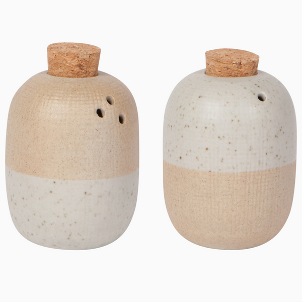 Maison Stoneware Salt + Pepper Shakers