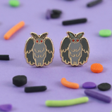 Mothman Enamel Earrings