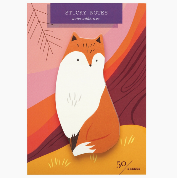 Die Cut Sticky Notes - Fox