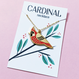 Enamel Cardinal Necklace