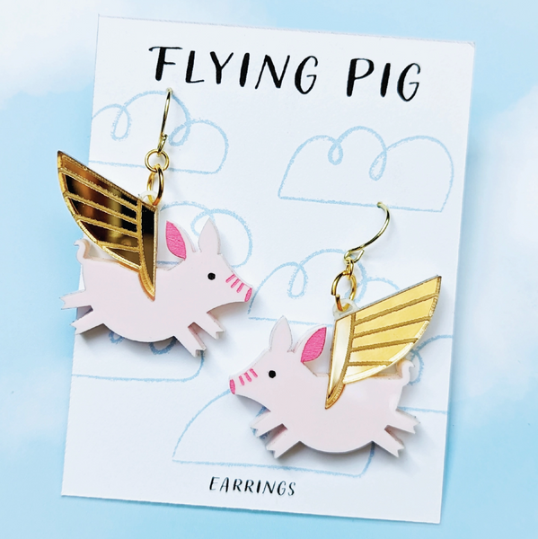 Flying Pig Earrings