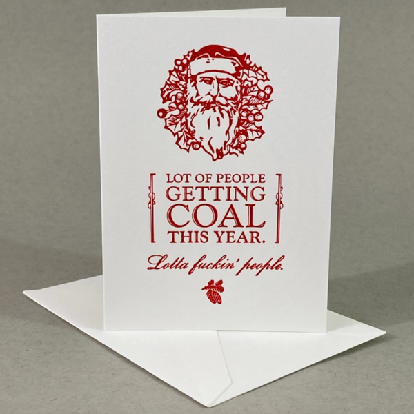 Lot Of People Getting Coal Holiday Card