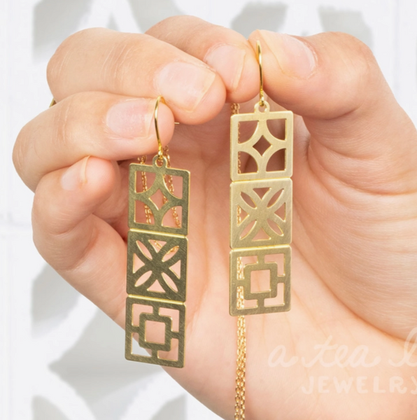 MCM Retro Breeze Block Earrings