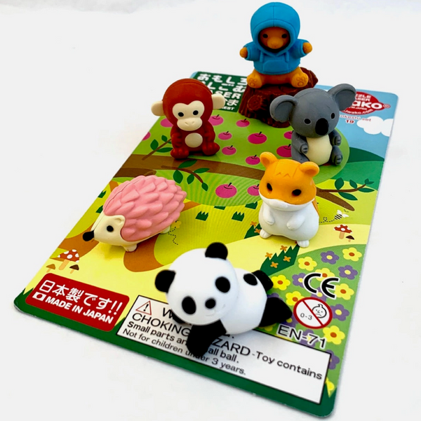 Kawaii Animal Eraser Set