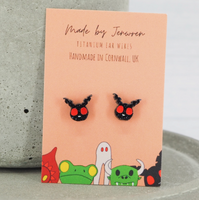 Mothman Glitter Stud Earrings