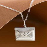 Sterling Silver Envelope Locket Necklace