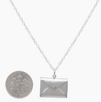 Sterling Silver Envelope Locket Necklace