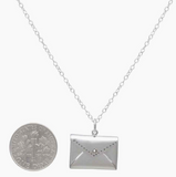 Sterling Silver Envelope Locket Necklace