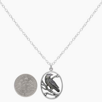 Sterling Silver Raven Necklace