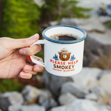 Please Help Smokey Enamelware Mug